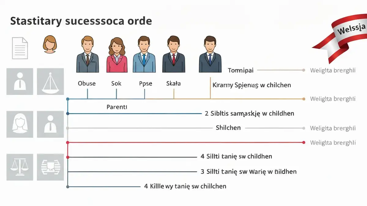 Schemat kolejności dziedziczenia ustawowego w Polsce – cztery kolejności spadkobierców