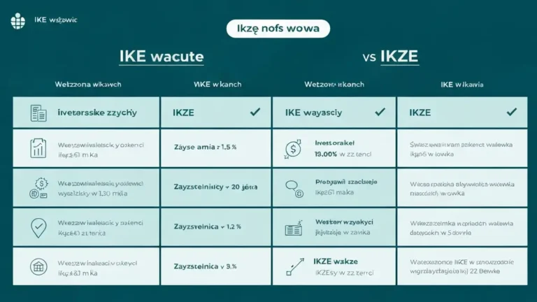 Porównanie IKE i IKZE – tabela różnic między kontami emerytalnymi