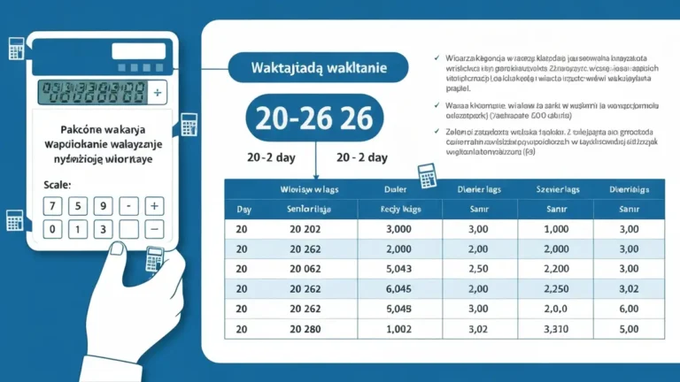 Kalkulator wymiaru urlopu wypoczynkowego z tabelą dni urlopu i przykładami obliczeń