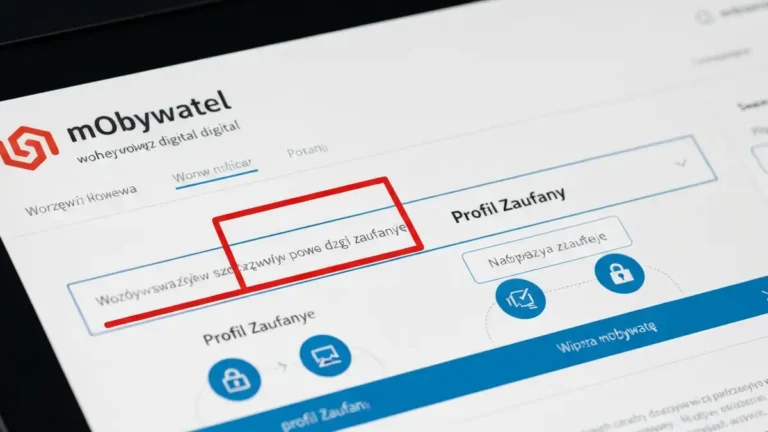 Ekran logowania do portalu podpisywania dokumentów elektronicznych z profilem zaufanym