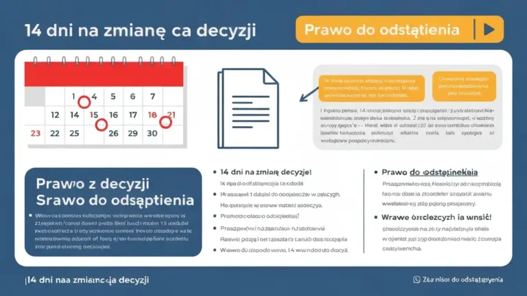 Kalkulator 14 dni na zmianę decyzji, dokument odstąpienia od umowy, notatka na kalendarzu