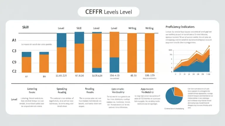 Tabela poziomów CEFR A1 do C2 z opisem umiejętności na każdym poziomie nauki języka