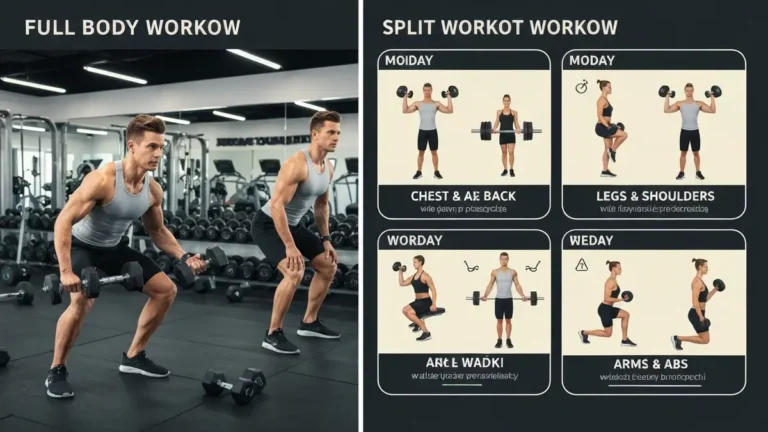 Porównanie full body i splitu – schemat treningów
