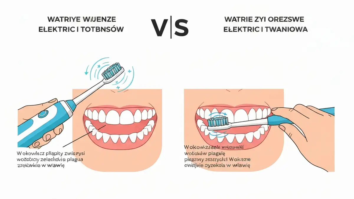 Porównanie szczoteczki elektrycznej i manualnej do zębów